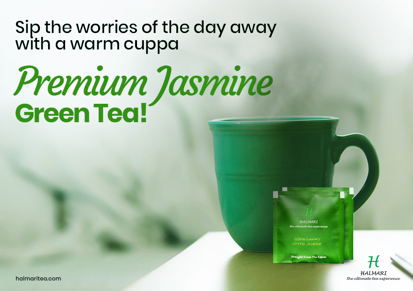 a warm cuppa premium jasmine green tea