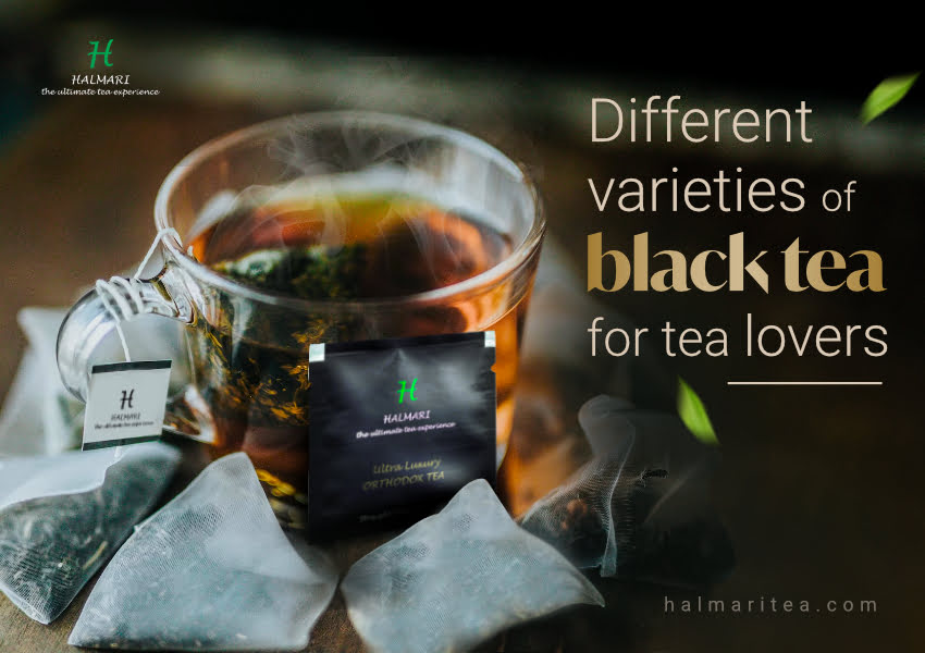Different varieties of black tea